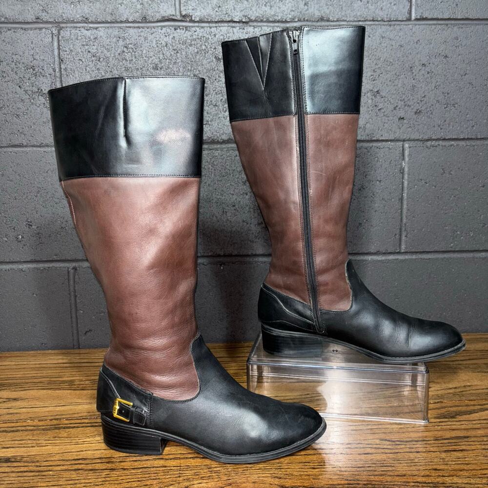 Lauren Ralph Lauren Black and Brown Heeled Boots